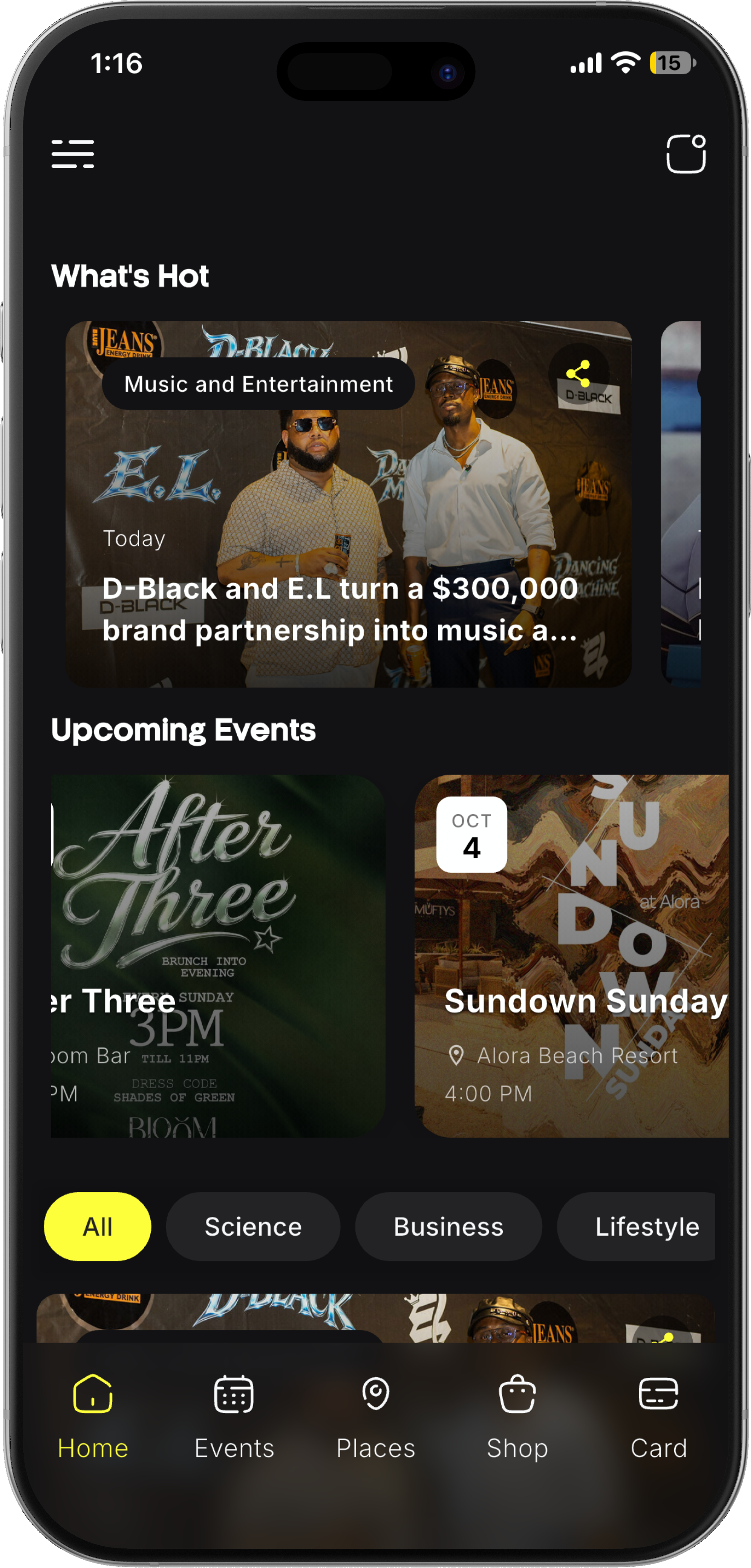 Step 1 - Discover an event